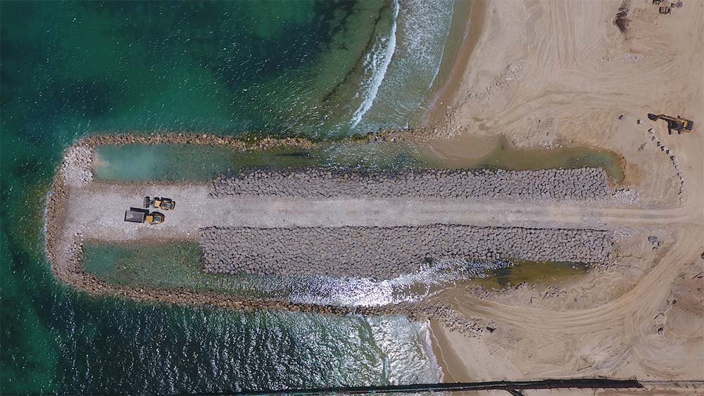 הקמת המכשול הימי בגבול רצועת עזה