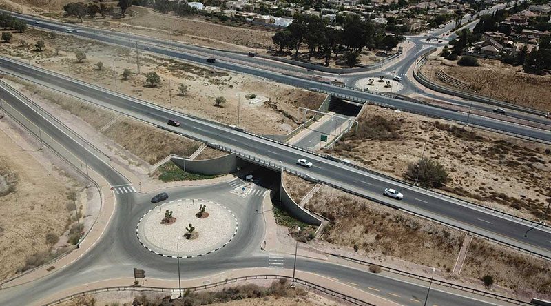 הקמת מפרידן כביש 60 ,עומר