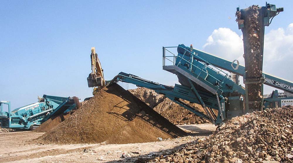 מחזור פסולת בניין באתר פסולת טייבה