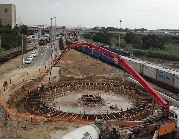 הקמת חוגה למסילת רכבת , אשדוד וצפע