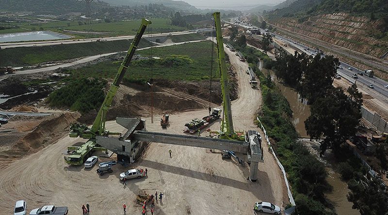 הקמת גשר ג'למה בדרך 7723