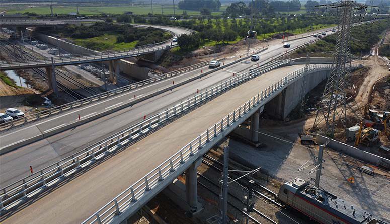 עבודות גישור ודיפון בקטע c של המסילה המזרחית