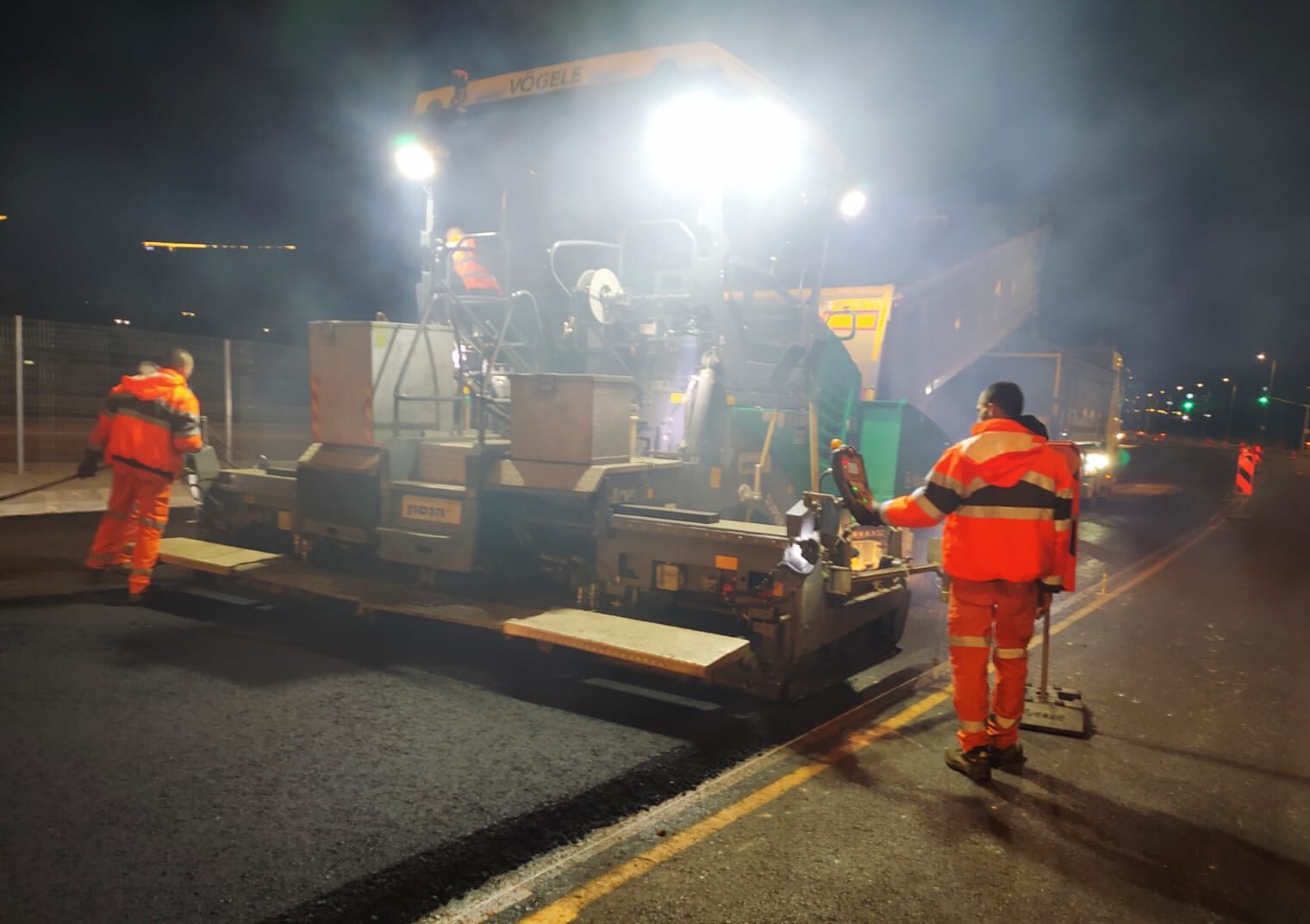 עבודות להסדרת ורמזור צומת הציונות בכביש 40 אחיסמך – לוד