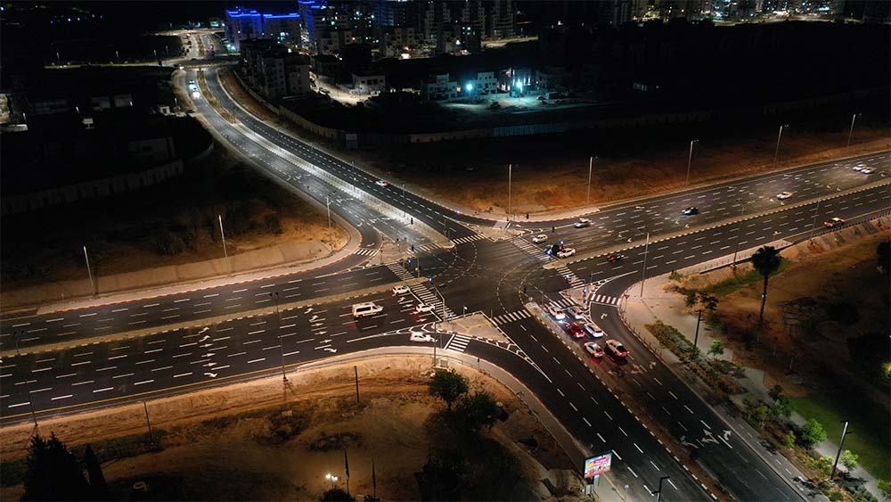 עבודות להסדרת ורמזור צומת הציונות בכביש 40 אחיסמך - לוד