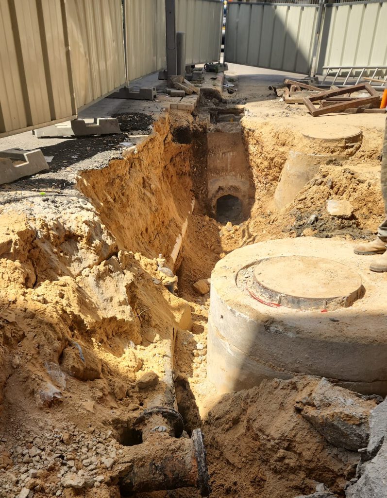 עבודות אינפרה 1 במקטע PLW1-10.2 של הקו הסגול לאורך רחוב לוינסקי בתל אביב